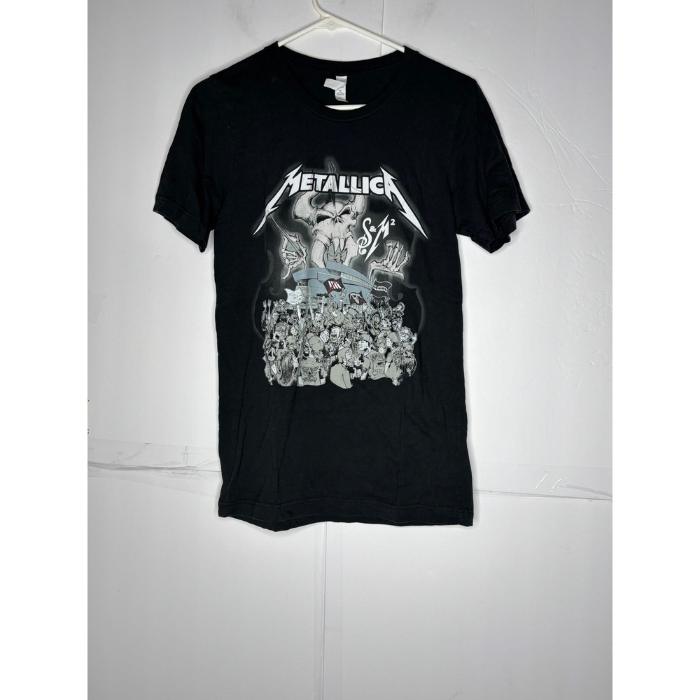 Metallica S&M2 Concert Graphic T-Shirt Mens Small Black Bella Canvas Rock Band